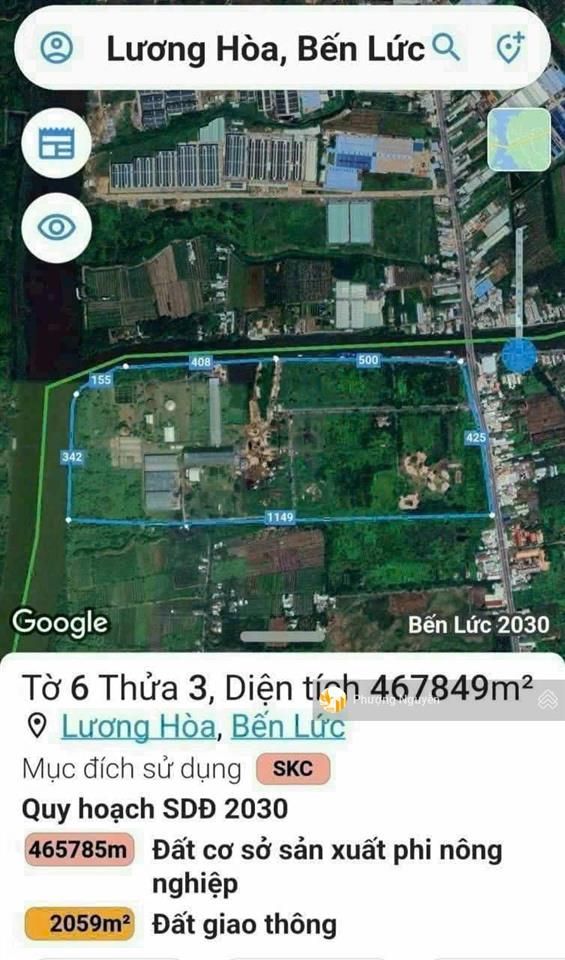 900tỷ hơn 48ha đất skc 2 mặt tiền đt824 & sông vàm cỏ, logistics và cụm cn, bến lức la, hcm 25km
