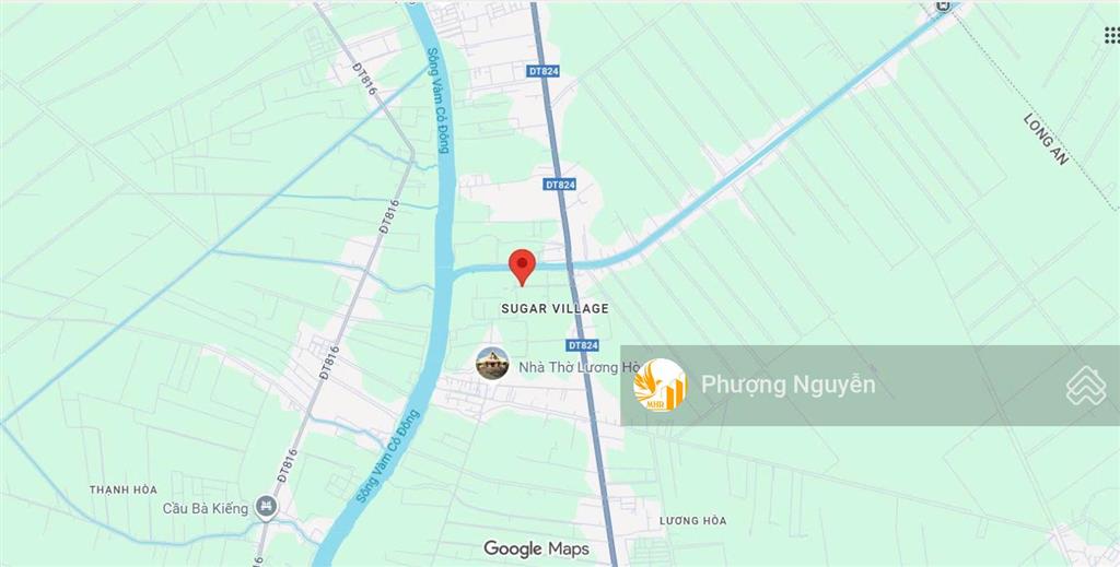 900tỷ hơn 48ha đất skc 2 mặt tiền đt824 & sông vàm cỏ, logistics và cụm cn, bến lức la, hcm 25km