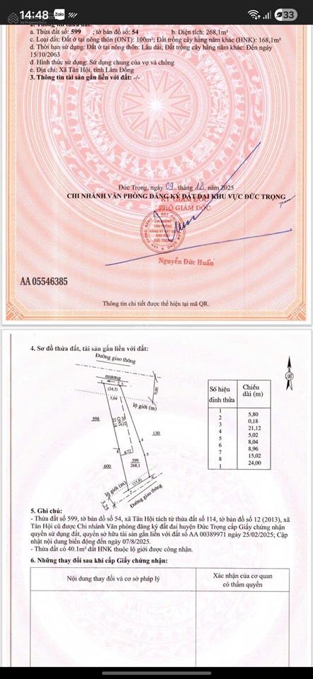 Bán nhà đẹp sau lưng trường học tân hội, lâm đồng chỉ 1,35 tỷ, gần mọi tiện ích. dt 268 m2, shr.