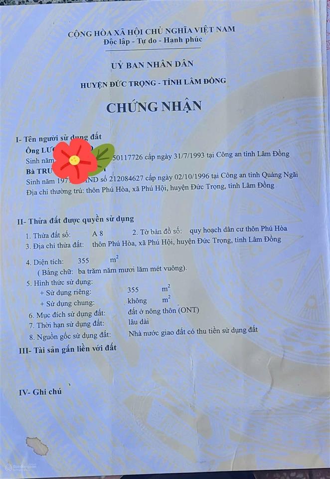 Siêu phẩm 2 mặt tiền, full thổ cư chỉ 6,6 tỷ, đường thống nhất, đức trọng, lâm đồng.
