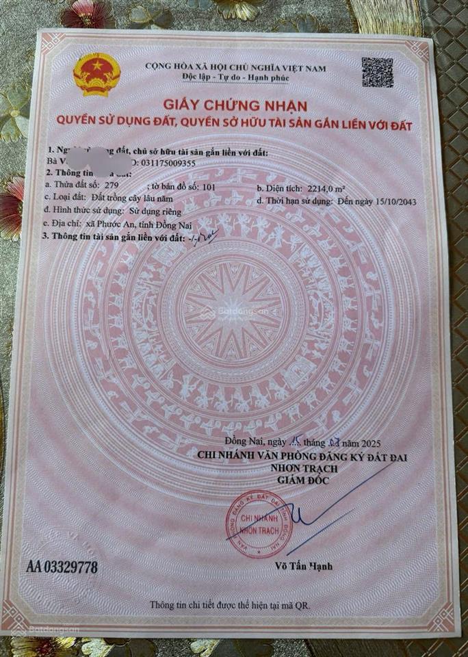 Chính chủ cần bán mặt tiền hùng vương dt 2219m2 giá chỉ 2.7tr/m2 0865 992 ***