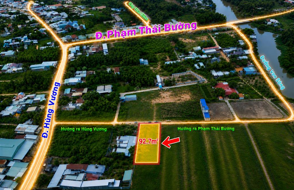 Hàng cực hiếm đất nền full thổ 1 sẹc hùng vương ngay nút giao 3 xã