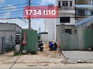 Bán đất mặt tiền số 1734 tỉnh lộ 10, p.tân tạo, bình tân  dt 4x30m  gpxd 8 tầng