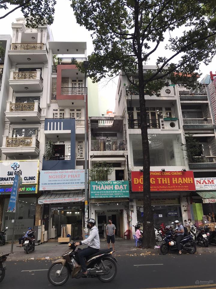 Cho thuê nhà nở hậu 6m mặt tiền ngô gia tự, quận 10. dt 6x22m, 7 tầng, thang máy, nhà mới đẹp