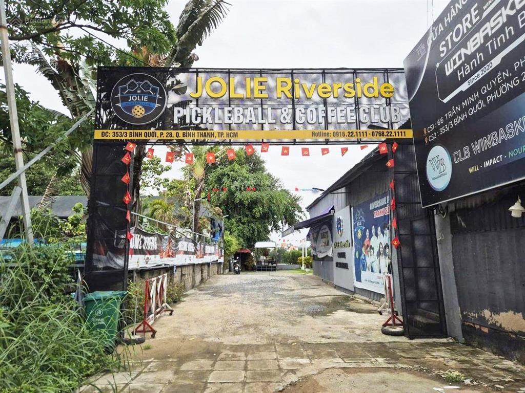 Cho thuê 1000m2 mặt bằng sân vườn, có nhà tiền chế ven sông khu thanh đa bình quới, bình thạnh