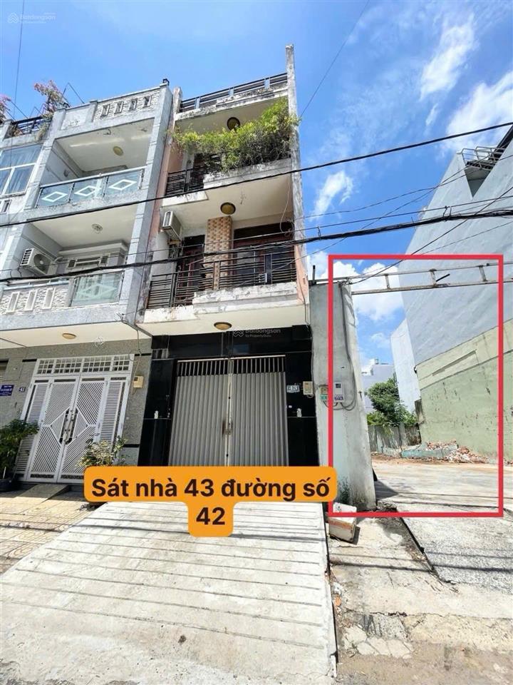 Bán đất mtnb đường số 42, bình phú, quận 6. dt 4x18m  giá nhỉnh 8 tỷ   0792 081 ***