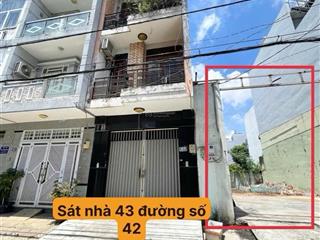 Bán đất mtnb đường số 42, bình phú, quận 6. dt 4x18m  giá nhỉnh 8 tỷ   0792 081 ***