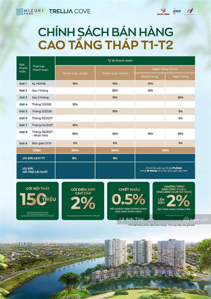 Sở hữu căn hộ cao cấp mizuki park  trellia cove view đẹp. giá tốt. mới 100%.  tại đây