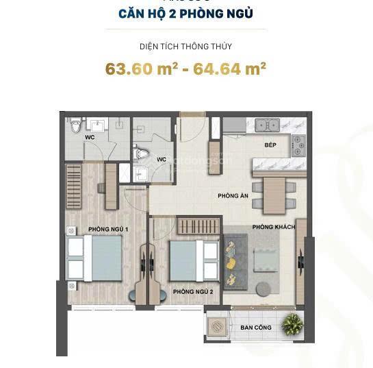 Cho thuê 2pn, 2wc giá 16tr/tháng victoria village, tầng cao view thoáng mát có bếp, rèm, máy lạnh