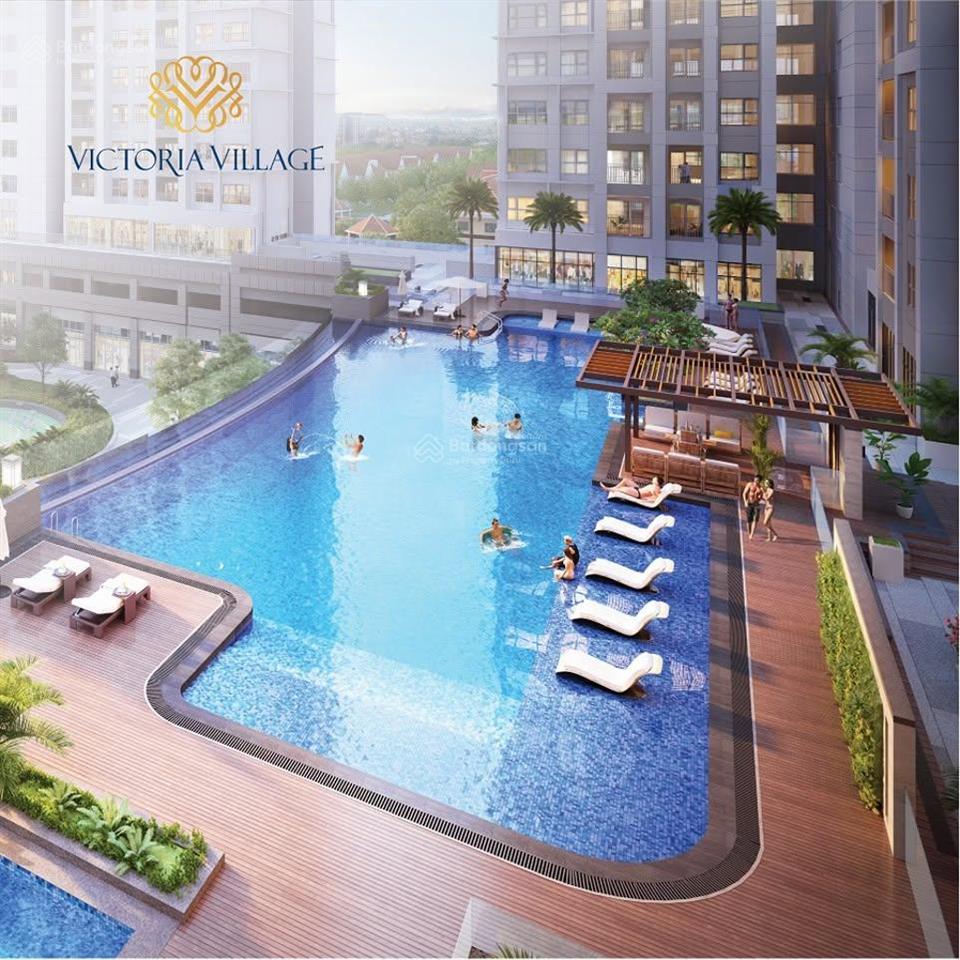 Cho thuê 2pn, 2wc giá 16tr/tháng victoria village, tầng cao view thoáng mát có bếp, rèm, máy lạnh