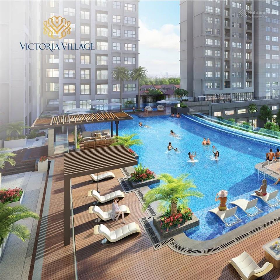 Cho thuê 2pn, 2wc giá 16tr/tháng victoria village, tầng cao view thoáng mát có bếp, rèm, máy lạnh