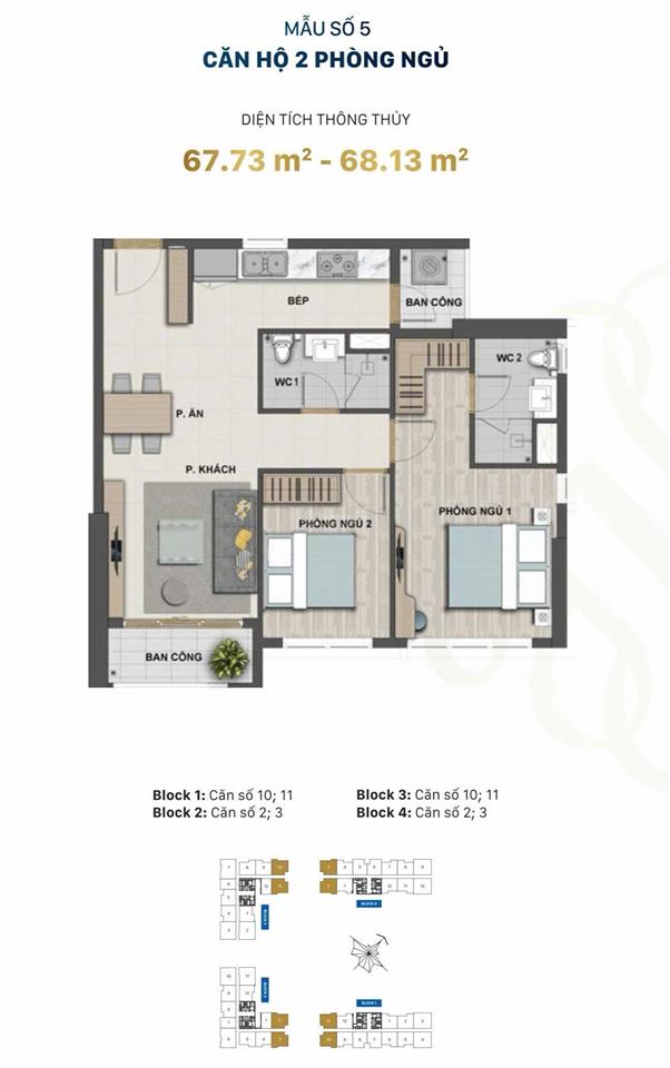 Victoria village căn góc 2pn | giá chỉ 6,650 tỷ