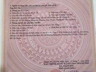 Orchard garden chỉ 5,1 tỷ bao sang sổ hồng, studio 50m có ban công rộng view siêu đẹp