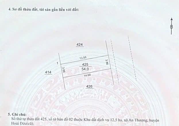 Chủ nhà gửi bán 54m2 đất dịch vụ an thượng, khu 12.5ha, lô đẹp view cổng trường học viện chính sách