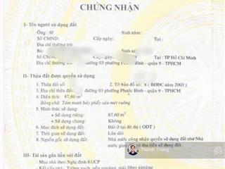 Cần bán gấp giảm giá mạnh về 9,9 tỷ tl! bán nhà mặt tiền đường số 3 phước bình, gần đỗ xuân hợp
