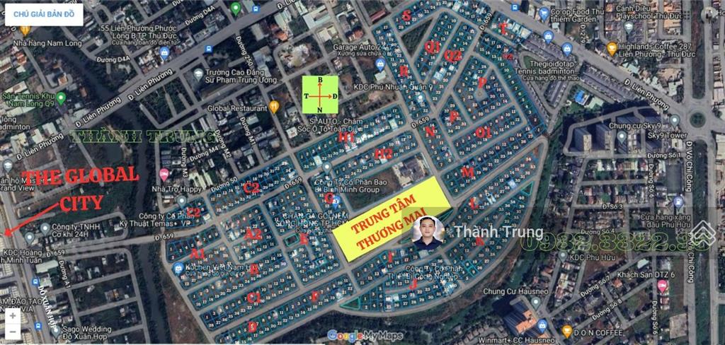 Bán đất biệt thự phú nhuận giá rẻ chỉ 59tr/m2 còn bớt. vị trí gần the global city, liên phường