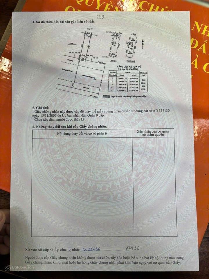Bán nhà đường man thiện, phường tăng nhơn phú, tp.hcm