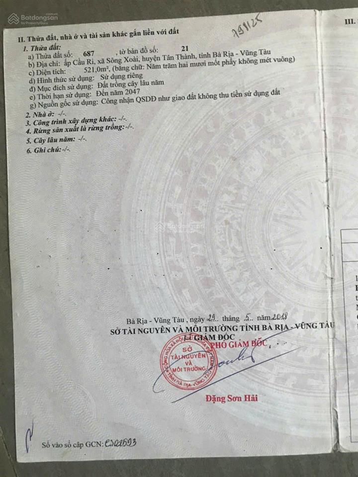 Chính chủ gửi bán nhà vườn phường tân thành, tp.hcm (brvt cũ)