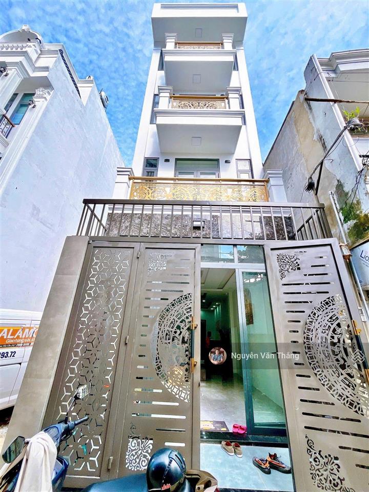 Bán nhà hẻm xe hơi khu gò dầu và tân hương  diện tích 4x16m  đúc 4 tầng đẹp  giá 8,9 tỷ