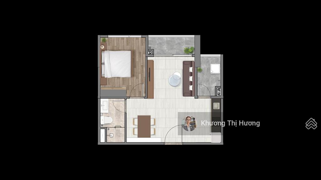 Căn hộ khu dân cư hiện hữu eco xuân 1pn có ban công vài bước chân đến tiện ích hiện hữu