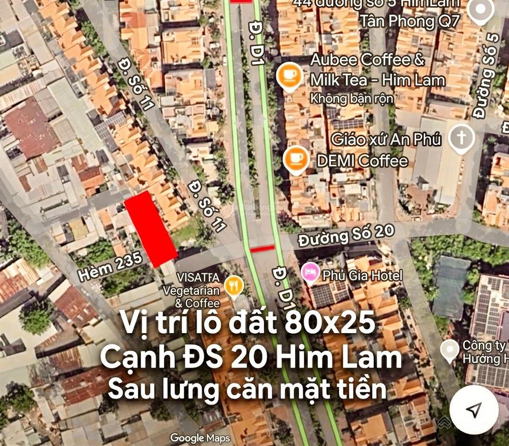 Bđs đầu tư  đất 8x25m, cn 200m2 (53m2 thổ cư) cạnh himlam q7 11,5 tỷ