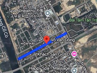 Bán lô đất biển tân trà sạch đẹp đường võ văn đồng, quận ngũ hành sơn giá 5,9 tỷ