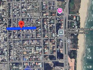 Bán cặp đất đẹp đường 7m5 lê tấn toán, sơn trà, kẹp cống thoáng 3 mặt