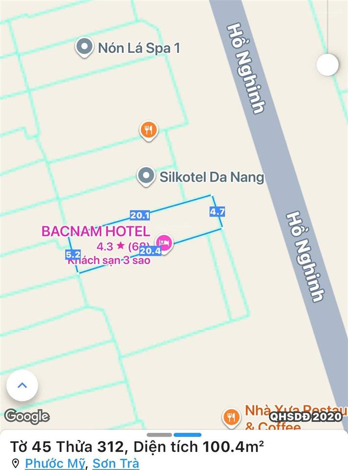 Bán đất đường 10m5 trần bạch đằng sát võ nguyên giáp, quận sơn trà 100m2 giá 26 tỷ