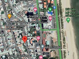 Bán lô góc 3 mặt tiền đường mỹ khê 8, sát biển mỹ khê, quận sơn trà 88m2 giá 14,x tỷ