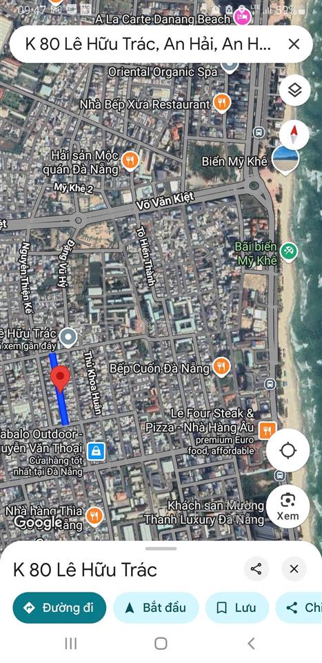 Bán đất 157m2 đường nhựa 5m thông nguyễn văn thoại, gần biển mỹ khê