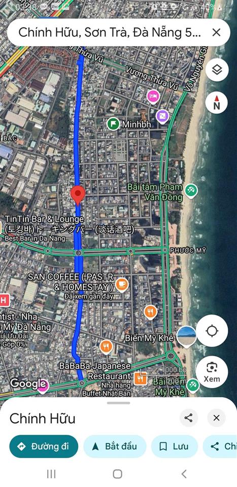 Bán lô đất mặt tiền chính hữu, sơn trà gần biển phạm văn đồng 267m2 giá 32 tỷ