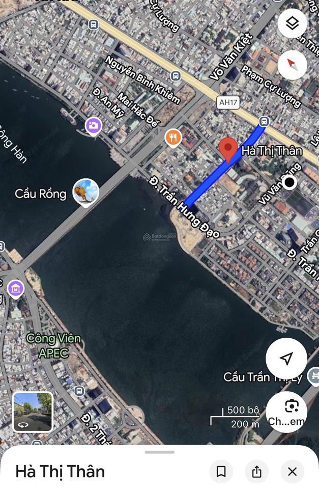 Bán đất mặt tiền hà thị thân sát cầu rồng, sơn trà  153m² giá 19,8 tỷ