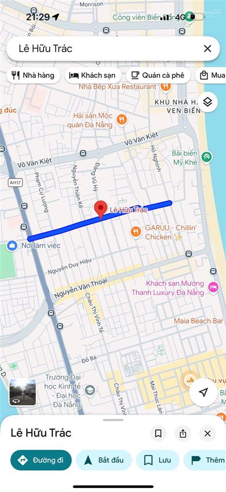 Bán đất kiệt lê hữu trác gần biển mỹ khê, 88m2 giá tốt 5 tỷ 950tr