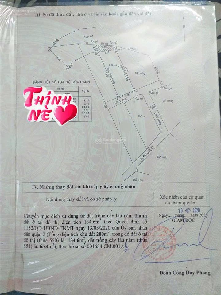 Bán đất thạnh mỹ lợi q2, đối diện phố đông village, 200m², giá chỉ 6.3 tỷ, xây ngay, vay 70%