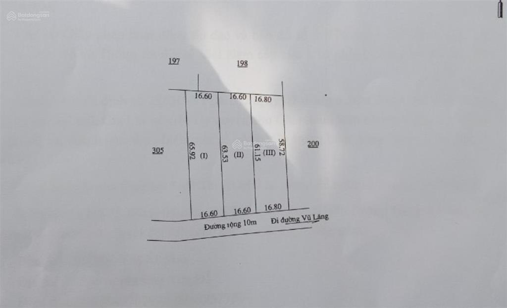 Bán đất hẻm đường vũ lăng, 3.6 tỷ, 3000 m2, mặt tiền 50m, đường 10m