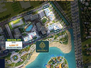 Độc quyền căn 1pn+ the beverly ký trực tiếp cđt, view tầng cao nhìn cv 36ha siêu mát mẻ giá 4,2tỷ