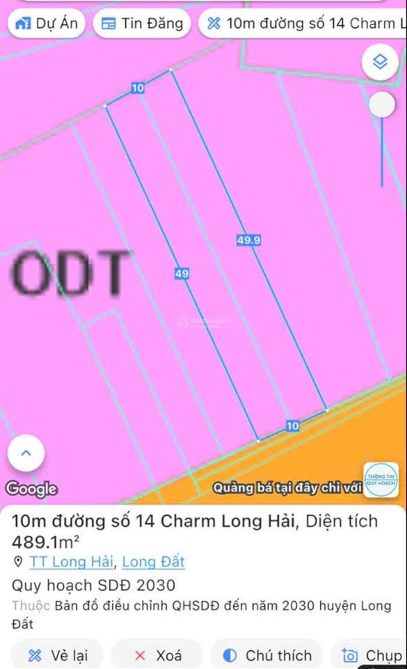 Mặt tiền đường 14 ngay chợ đêm long hải!! giá ngộp!!! brvt