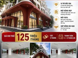 Cho thuê mặt bằng góc 2 mặt tiền ngang 20m đường lớn