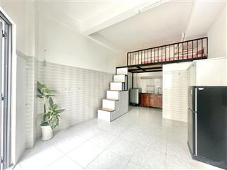 Căn hộ gác lững 40m2 full tiện nghi máy giặt riêng lý thường kiệt