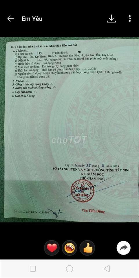 bán nhà kp Thanh Bình A thị trấn Gò Dầu Tây Ninh 7x47 giá 2.7ty