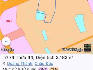 Quảng thành 7900m2 có 300m2 (ont) có ao cá vườn trái cây