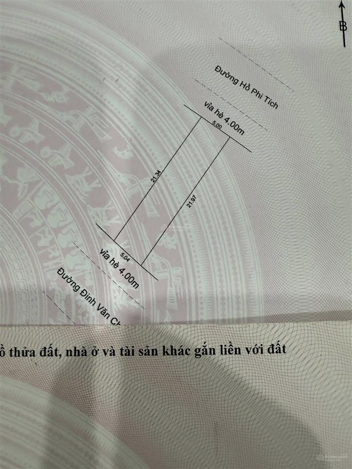 Bán 2 lô liền kề (mặt tiền trước, sau) hồ phi tích & đinh văn chấp  p. hòa xuân