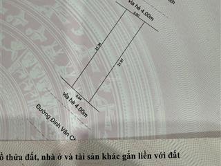 Bán 2 lô liền kề (mặt tiền trước, sau) hồ phi tích & đinh văn chấp  p. hòa xuân