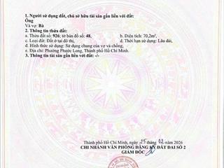 Bán gấp lô đất đẹp giá tốt nhất. hẻm 12 đường 339, phước long b, tp thủ đức ngay đỗ xuân hợp