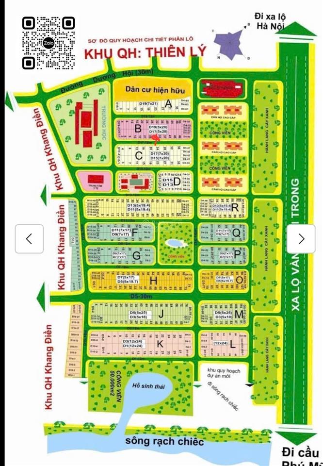 Chủ cần ra gấp nền 100m2, 5x20. ko vướng cống tụ điện, giá tốt nhất dự án. chỉ 8 tỷ