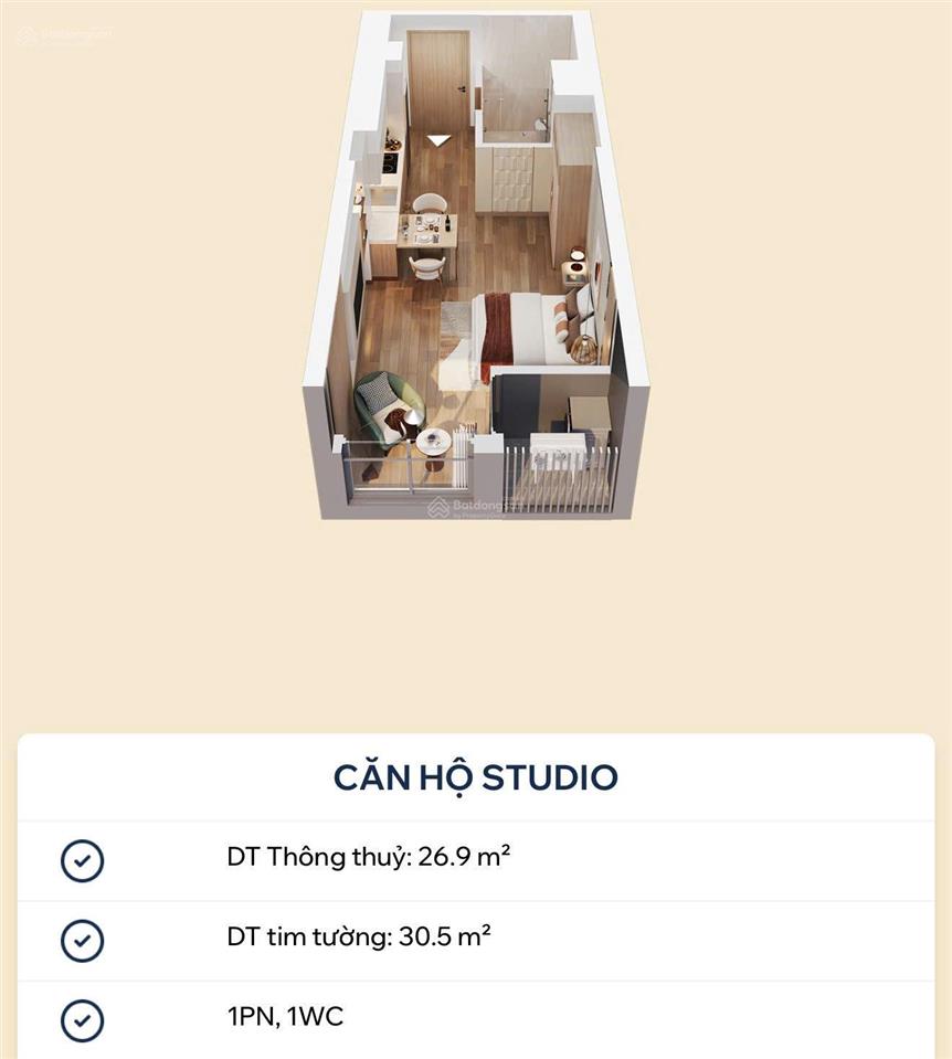 Chỉ 2,8x tỷ, thanh toán theo tiến độ, studio mas cổ loa, giá đầu tư tốt, nhận nhà tháng 7/2027