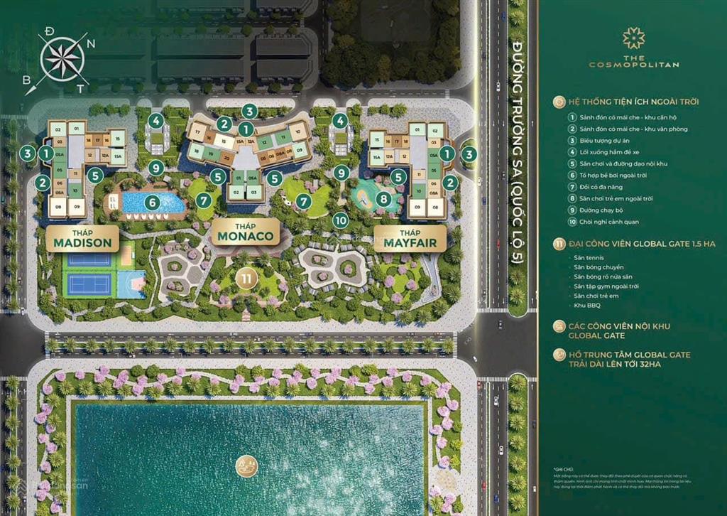 Hàng vip, giảm giá hơn 1,5 tỷ căn 3 phòng ngủ mik cổ loa siêu vip, tòa m2 monaco, hướng đông nam
