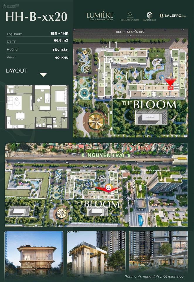 Hàng hot, 2 ngủ giá hời hanoi seasons garden, 66m2 view nội khu thoáng mát, miễn gốc lãi 3 năm