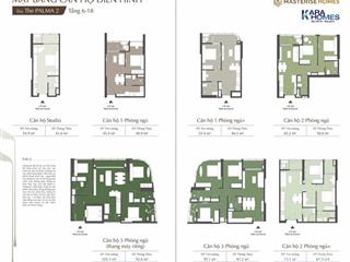 Giảm giá 1,1 tỷ căn 1 phòng ngủ, lumiere orient pearl, tầng trung đẹp, view nội khu, hướng mát