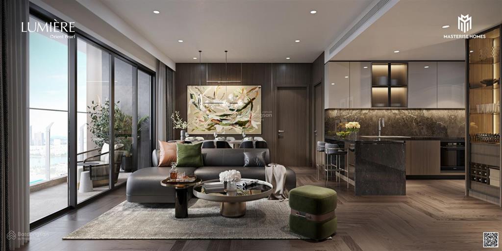 Giảm giá 1,1 tỷ căn 1 phòng ngủ, lumiere orient pearl, tầng trung đẹp, view nội khu, hướng mát